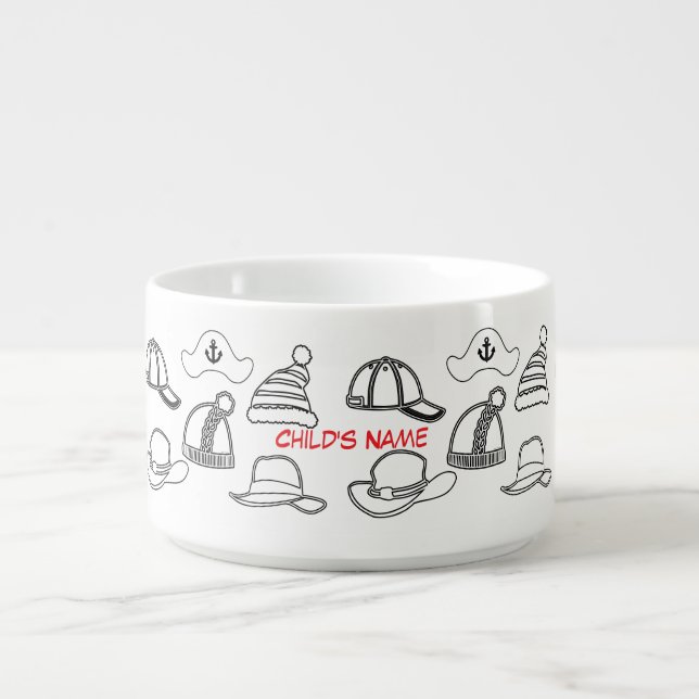 Personalize With Child's Name Hat Collection  Bowl (Center)