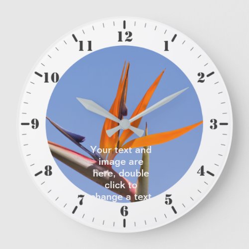Personalize with hour markers and minute dials     large clock