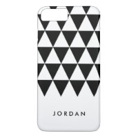 Personalize with name Black Triangle Geometric iPhone 8 Plus/7 Plus Case