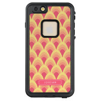 Personalize with Name Blush Pink Hills Geometric LifeProof FRĒ iPhone 6/6s Plus Case