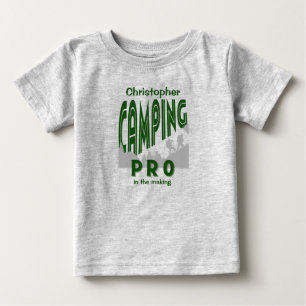 Personalize with name camping pro baby T-Shirt