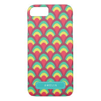 Personalize with Name Colorful Geometric Pattern iPhone 8/7 Case