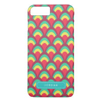 Personalize with Name Colorful Geometric Pattern iPhone 8 Plus/7 Plus Case