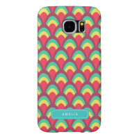 Personalize with Name Colorful Unique Geometric Samsung Galaxy S6 Case