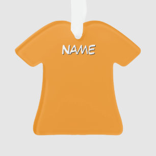 Personalize With Name Dress Shirt Orange Purple Ornament