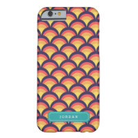 Personalize with Name Geometric Waves Pattern Barely There iPhone 6 Case