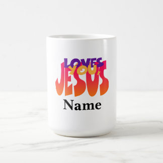 Personalize With Name Jesus Loves You Mug