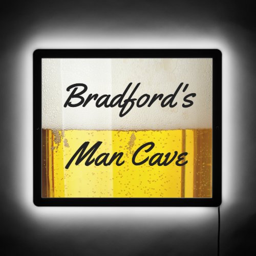Personalize with name Man Cave Bar LED Sign