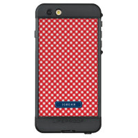 Personalize with Name Picnic Red Gingham LifeProof NÜÜD iPhone 6s Plus Case