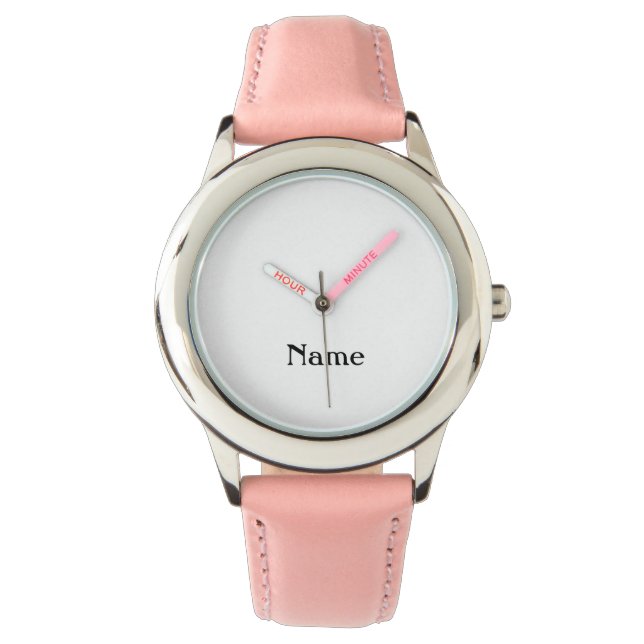 Personalize With Name Pink  Watch (Front)