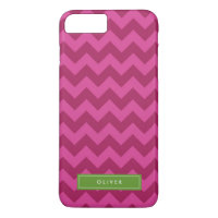 Personalize with Name Purple Chevron Monogram iPhone 8 Plus/7 Plus Case