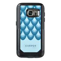Personalize with Name Shades of Blue Geometric OtterBox Samsung Galaxy S7 Case