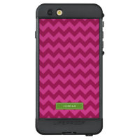 Personalize with Name Shades of Purple Chevron LifeProof NÜÜD iPhone 6s Plus Case