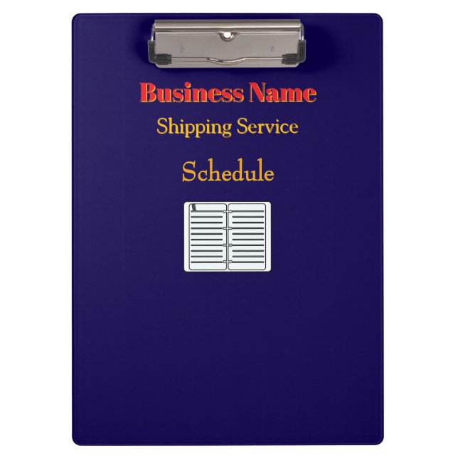Personalize With Name Shipping Service Clipboard (Front)