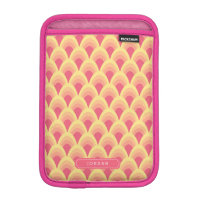 Personalize with Name Stylish Blush Pink Geometric iPad Mini Sleeve