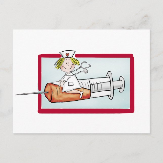 Personalize with name - The Super Nurse Postcard (Front)