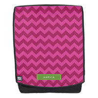 Personalize with Name Trendy Purple Chevron Backpack
