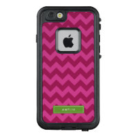 Personalize with Name Trendy Purple Chevron LifeProof FRĒ iPhone 6/6s Case