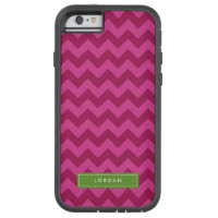 Personalize with Name Trendy Purple Chevron Tough Xtreme iPhone 6 Case