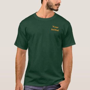 Personalize With Your Initial Forest Green T-Shirt