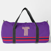 Personalize With Your Initial Red Stripe Purple