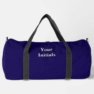 Personalize With Your Initials Dk Blue Duffle Bag