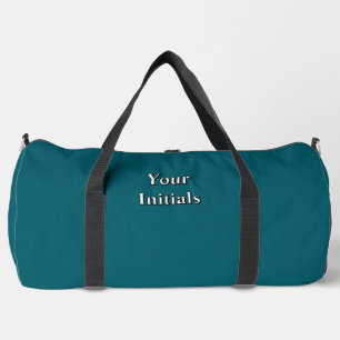 Personalize With Your Initials Teal Gym Duffle Bag