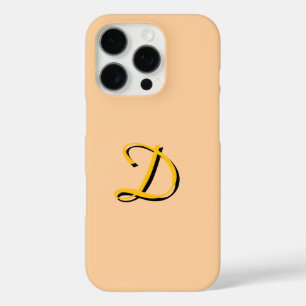 Personalize With Your Monogram Peach iPhone 16 Pro Case