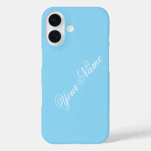 Personalize With Your Name Blue  iPhone 16 Case