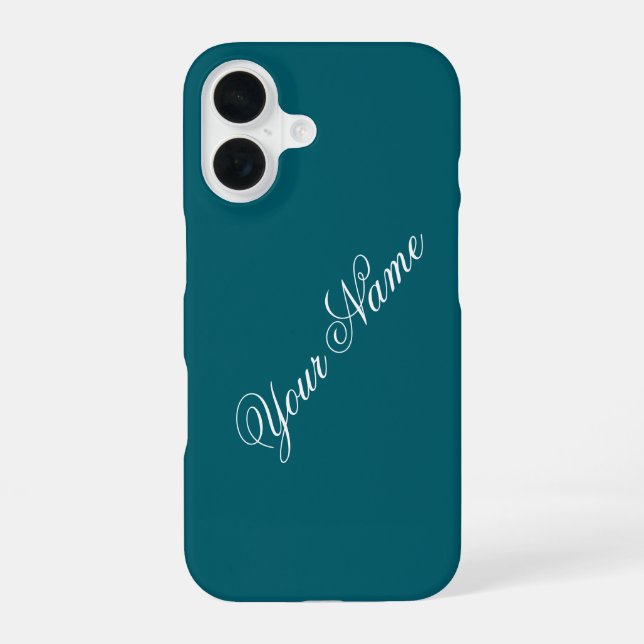 Personalize With Your Name Teal Iphone Case (Back)