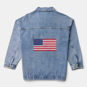Personalize with your name USA United States Denim Jacket