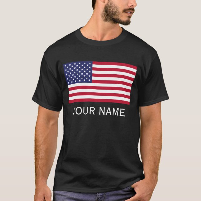 Personalize with your name USA United States T-Shirt (Front)