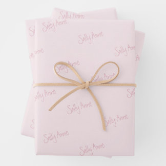Personalize with your name wrapping paper sheets