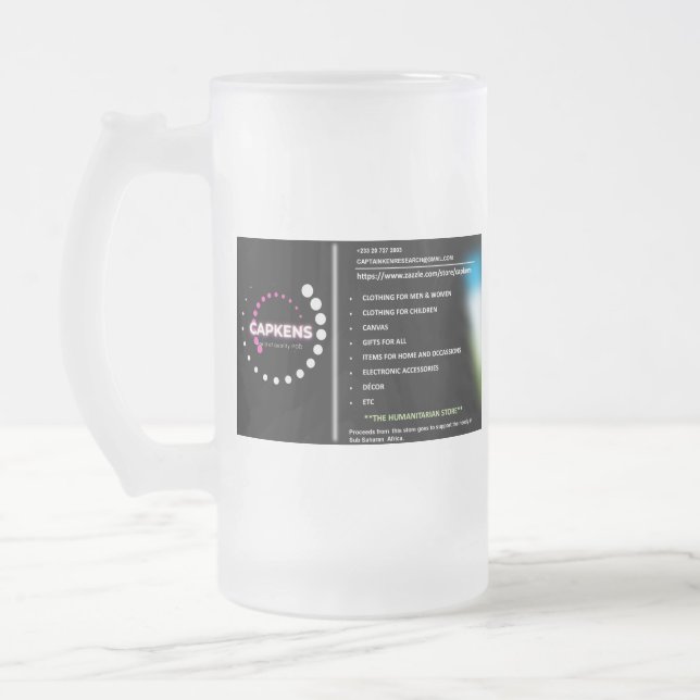 Personalize With Your Own Image Quality Durable   Frosted Glass Beer Mug (Left)