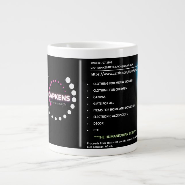 Personalize With Your Own Image Quality  Giant Coffee Mug (Front)