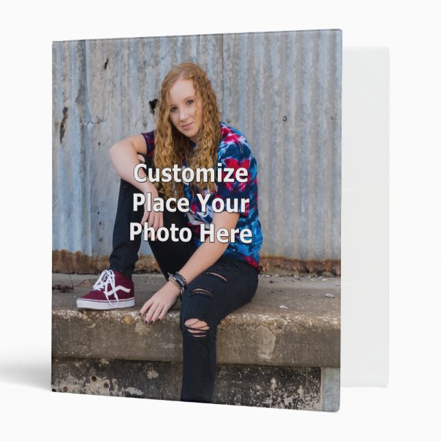 Personalize With Your Photo 3 Ring Binder (Front/Inside)