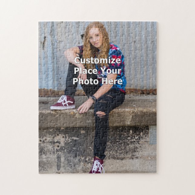 Personalize With Your Photo Jigsaw Puzzle (Vertical)