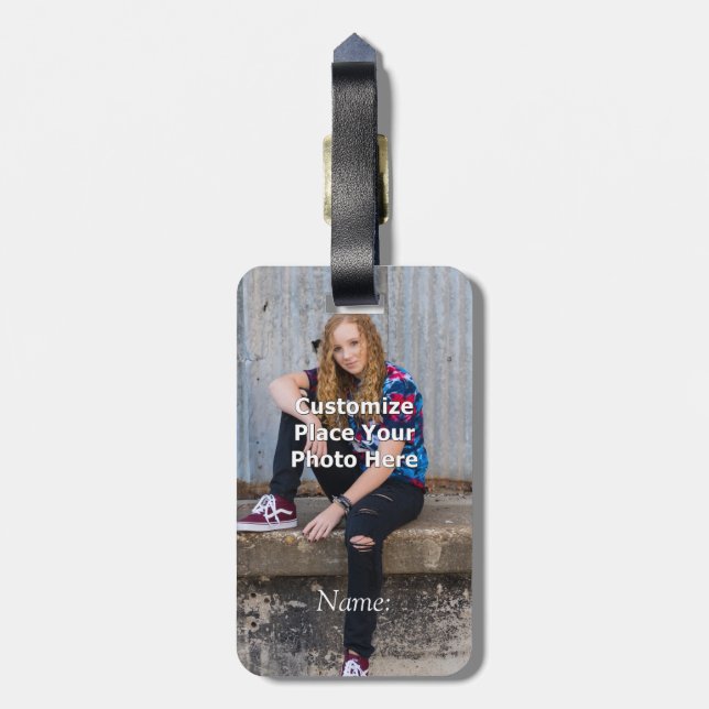 Personalize With Your Photo Luggage Tag (Back Vertical)