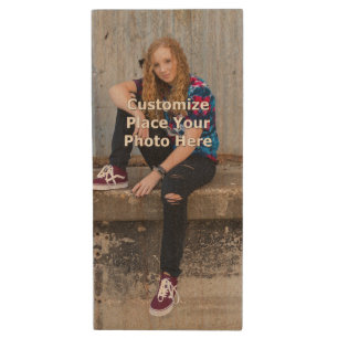 Personalize With Your Photo Wood Flash Drive
