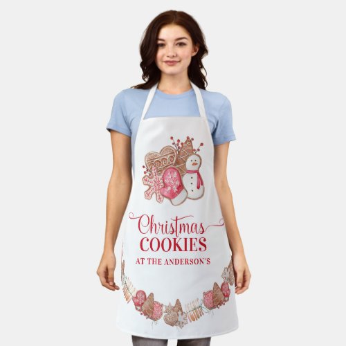 Personalize with your text Christmas Cookies Apron