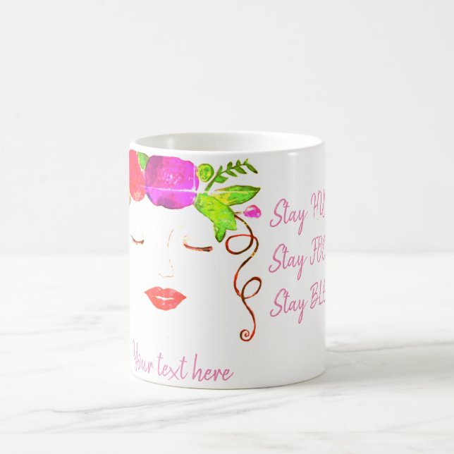 Personalize Women Stay Blessed Coffee Mug (Center)