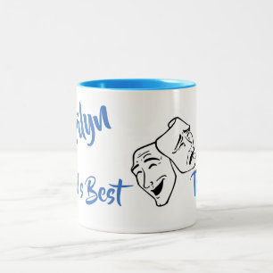 Personalize World's Best Drama Teacher Two-Tone Coffee Mug