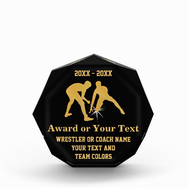 Personalize Wrestling Awards Ideas Wrestlers Coach (Front)
