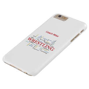Personalize, Wrestling Coach Thank You in Words Barely There iPhone 6 Plus Case