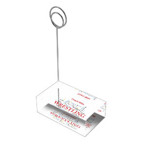 Personalize, Wrestling Coach Thank You in Words Place Card Holder