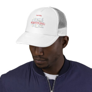 Personalize, Wrestling Coach Thank You in Words Trucker Hat