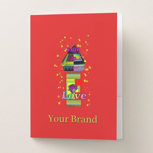 Personalize Write To Everyone You Love Red Pocket Folder