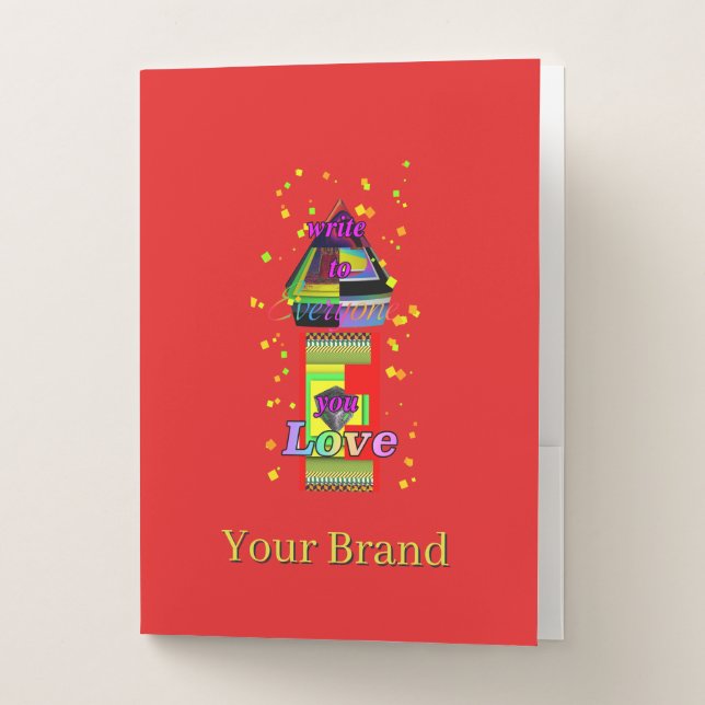 Personalize Write To Everyone You Love Red  Pocket Folder (Front)