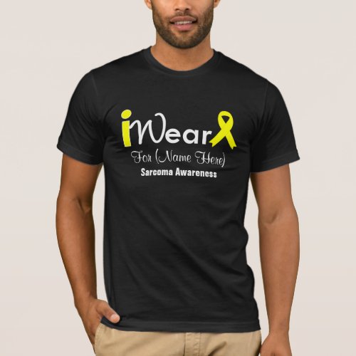 Personalize Yellow Ribbon Sarcoma T_Shirt