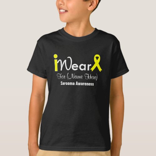 Personalize Yellow Ribbon Sarcoma T_Shirt